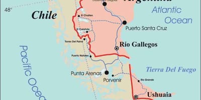 નકશો પેટાગોનીયા ચિલી
